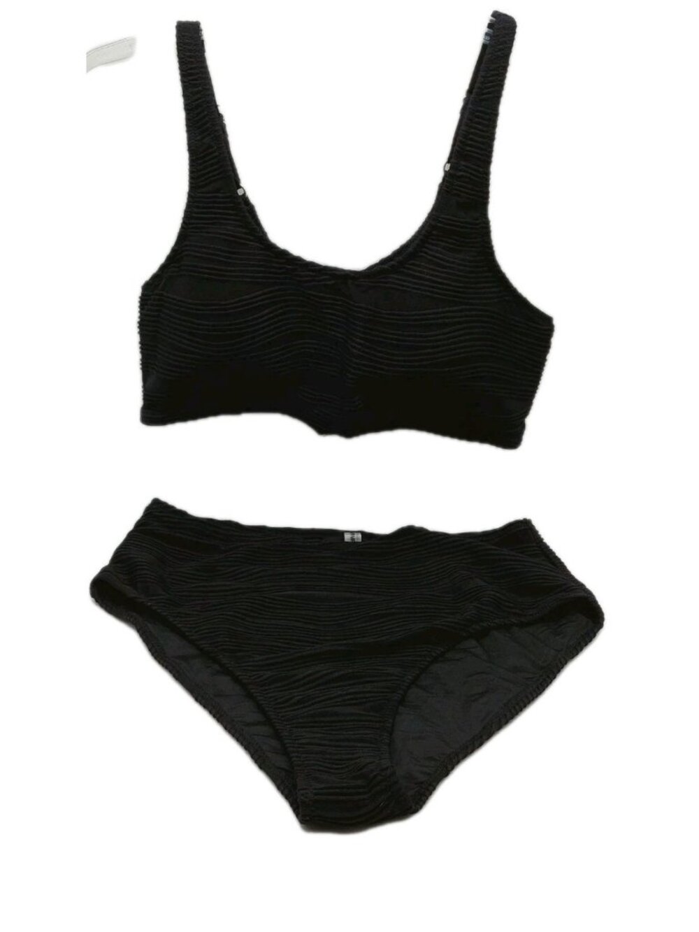 Vimpunec Womens Bikini Size Large Textured High Waist Swimsuit NWT